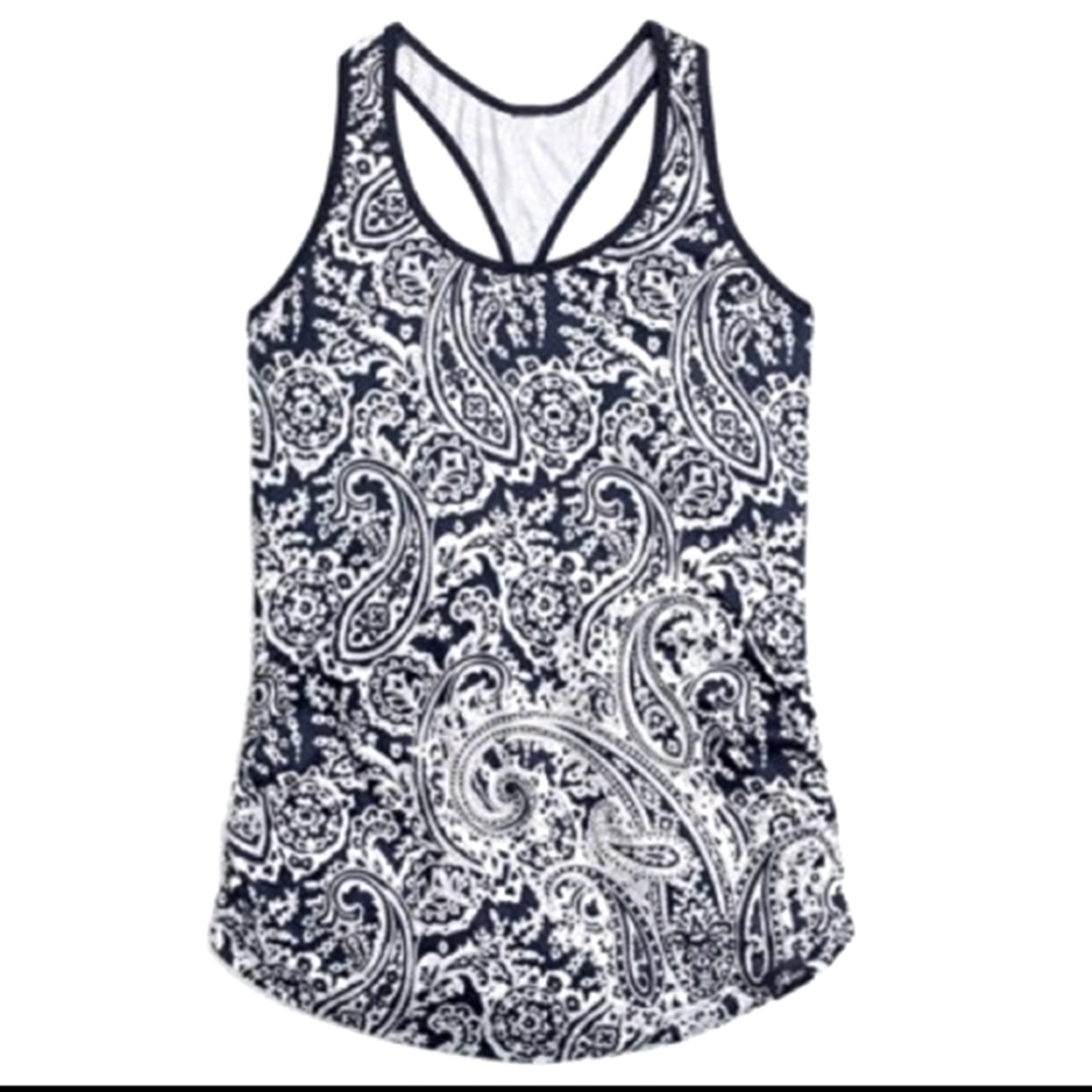 New Balance x J Crew Paisley Print Women Tank Top Size XL